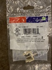 Leviton Cat 41084-FIF San 240 Snap-In Quickport Nickel F-Connector- New picture