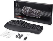 Teclado dividido ergonómico inalámbrico con modo dual 2.4G y función Bluetooth picture