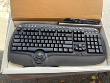 NEW - BTC KEYBOARD PS/2 MULTIMEDIA Ergonomic PS2 Wired QWERTY 8190A SCROLL WHEEL picture