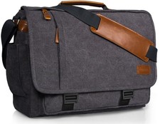 ESTARER Men Messenger Bag 17-17.3 Inch Laptop Bag Water-resistant Canvas Comp... picture