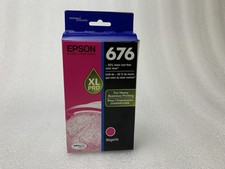 EPSON 676 XL Magenta Ink Cartridge /Expire date 03-2027/  NEW /Genuine / Sealed picture