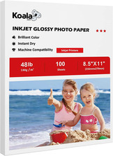Papel fotografico brillante inyeccion tinta 8.5x11 100 hojas 180GSM 48lb     picture