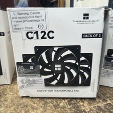 Thermalright TL-C12CX3 TL-C12C 3x 120mm Cooler Fan 4-Pin PWM SFDB 1550rpm Black picture