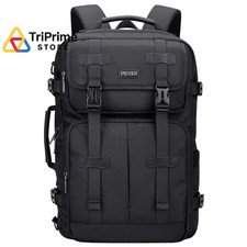 PIJUSHI Carry on Travel Backpack for Women Men Convertible Large, Black  picture