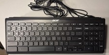 Lot of 4 Acer KB69211 USB Wired Slim Office Home Keyboard - Black picture