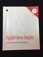 1997 APPLEVISION DISPLAY MONITOR 850 & 850AV USER'S MANUAL picture