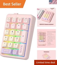 Wireless Number Pad Keyboard Mechanical Numpad Numeric Keypad for Laptop | Bl... picture