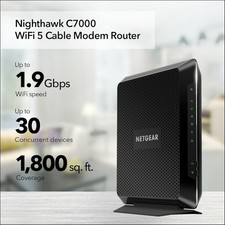 NETGEAR Nighthawk AC1900 4 Wireless-Wi-Fi 802.11ac Router - C7000-100NAS picture