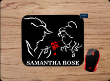 Beauty & Beast Rose Personalized Name Mouse Pad Desk Mat Disney Inspired Gift picture