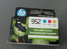 HP 952 Tri Pack Color Ink Cartridge N9K27AN OEM OfficeJet New Sealed OCT 2026+ picture