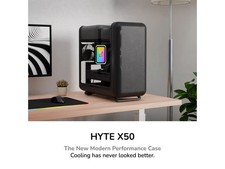 HYTE X50 Modern Performance ATX Mid-Tower PC Gaming Case - Pitch Black picture