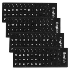4 Pk English Keyboard Replacement Letter Stickers for PC Computer Laptop Desktop picture