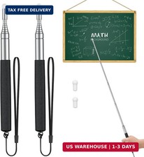Uniclife 2 Pack Retractable Teacher Pointer Stick for Classroom Telescopic White picture