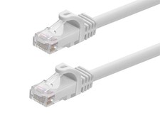 Flexboot Cat6 Ethernet Patch Cable Network RJ45 Stranded UTP 24AWG 30ft White picture