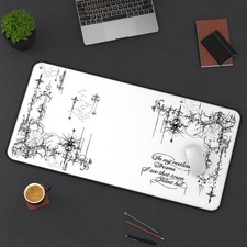 Silent Hill Ornate Victorian Script Desk Mat | Gothic Floral Scroll Mouse pad picture