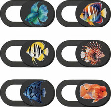 6Pcs 6 Styles Ocean Camera Cover Slide Cute Fish 0.04 Inch Privacy Guard Accesso picture