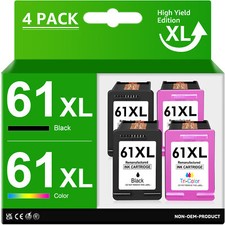 61XL 61 XL Ink Cartridge Fits For HP ENVY 4500 4501 4502 4504 5530 5531 5535 Lot picture