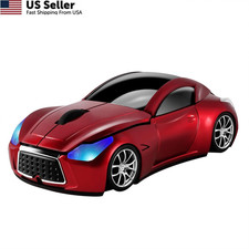 elec Space Cool Sport Car Shape 2.4GHz Wireless Mouse Optical Cordless Red picture