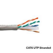 Kentek Gray 1000ft Cat6 UTP Stranded Bulk Cord 24AWG 550MHz PVC Pure Copper picture