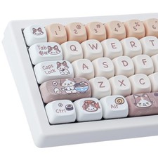 143 PCS PBT Keycaps Cute KittyCat Custom Mechanical Keyboard Keycap Set picture