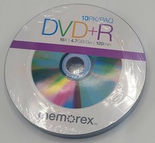 R 10-Pack  Memorex 4.7Gb/16x -Slim Case Brand New picture