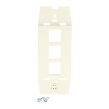 Leviton AC643-NTL Natural Acenti Quickport 1-Gang 3-Port Nylon Wallplate Insert picture