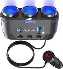QC3.0&PD Cigarette Lighter Adapter, 3-Socket 140W Car Cigarette Lighter Splitter picture