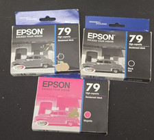 3 Pack Genuine Epson 79 High Capacity | 2 Black | 1 Magenta | New Sealed picture