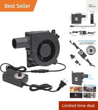 120mm 12V BBQ Blower Fan ,120mm x 32mm Dual Ball Blower Fan 12V with 110v - 2... picture