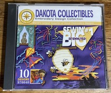 Vintage Dakota Collectibles Sewin' Big #1 Embroidery Design CD 970040 picture