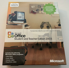 Microsoft Office Student & Teacher Edition 2003 Word Excel Outlook Power Point picture