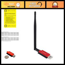 AC600 Dual Band Wireless USB Adapter - High Gain Antenna, Windows & Linux Compat picture