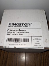 Kingston Premium Black Vinyl Label Tape, 4