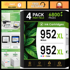 High-Capacity 952XL Ink Cartridges Combo Pack - 4-Pack (Black, Cyan, Magenta, Ye picture