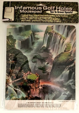 Vtg.1980 Infamous Golf Holes Mouse Pad No.18 Iguassu Falls Brazil picture