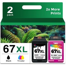 67XL Ink Cartridge Black/Color Combo Pack x 2PK Black Color, black/color picture