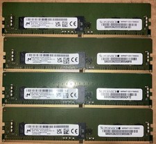 32GB KIT (4x8GB) Micron 8GB DDR4 3200MHz ECC SRVR RAM RDIMM MTA9ASF1G72PZ-3G2R1  picture