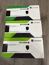 Genuine LEXMARK 81C1XK0 81C1XM0 Extra High Yield Toner LOT OF 3 New/Open Box picture