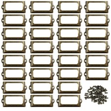 30PCS Metal Label Holders,Shelf Label Holder for Wood Shelves,Name Card Holde... picture