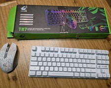 Ziyou Lang T87 Blue Rainbow Backlight Wireless Charging Keyboard picture