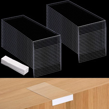 40 Pcs Moveable Shelf Label Holders, Clear Library Markers Book Shelf Tags with picture