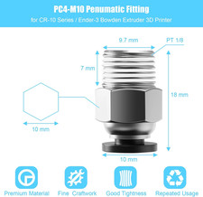 10PCS PC4-M10 PTFE Tube Connector Fittings, Bowden Coupler for 3D Printer picture