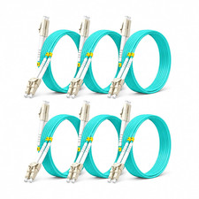 OM3 LC to LC Fiber Optic Patch Cable Duplex 20M 66Ft, 6 Pack picture