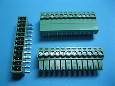 10 pcs 3.5mm Angle 12 pin Screw Terminal Block Connector Green Plugable Type New picture
