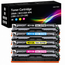 206A 4-Pack Toner with Chip for HP LaserJet M255dw MFP M255 M283Cdw picture