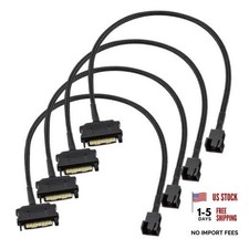 Gebildet 4pcs SATA to 3 Pin / 4 Pin PMW 12V PC Case Fan Power SATA 1 to 1 picture