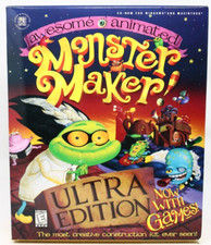 Awesome Animated Monster Maker Ultra Edition 1997 CD-ROM PC Game BIG BOX RARE + picture