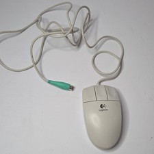 Logitech Logo M-S35 PS/2 3-Button Roller-Ball Mouse Mechanical Untested picture