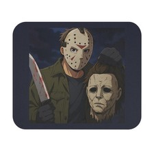 Jason Voorhees Holding Micheal Myer's Head mouse pad Horror Slasher Artwork NEW picture