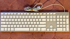 Wired Keyboard White And Silver  picture